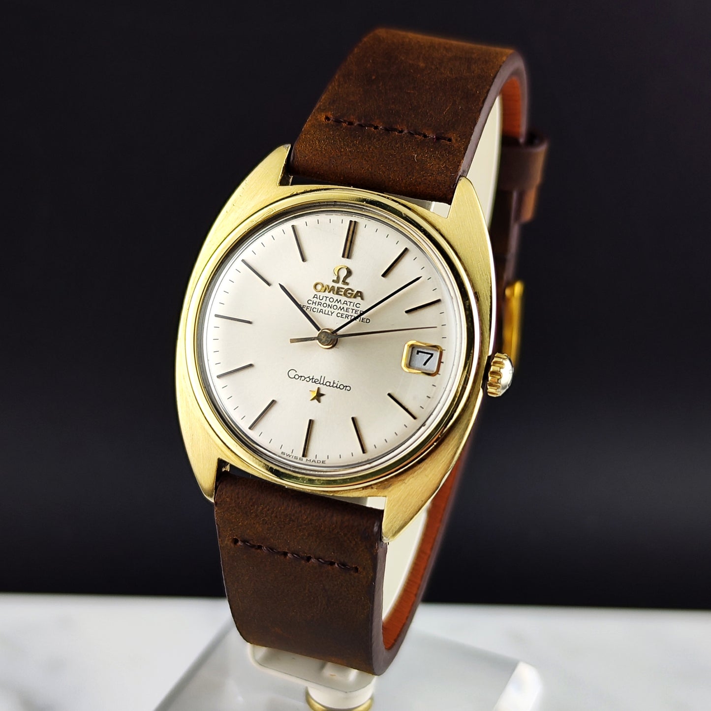 Omega Constellation C-Shape Gold White Dial 1966 Serviced 07/2026 [REF. 168.017]