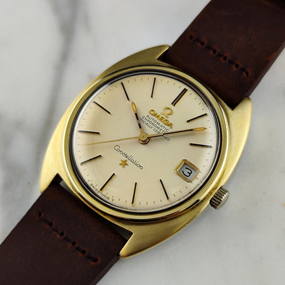 Omega Constellation C-Shape Gold White Dial 1966 [REF. 168.017]
