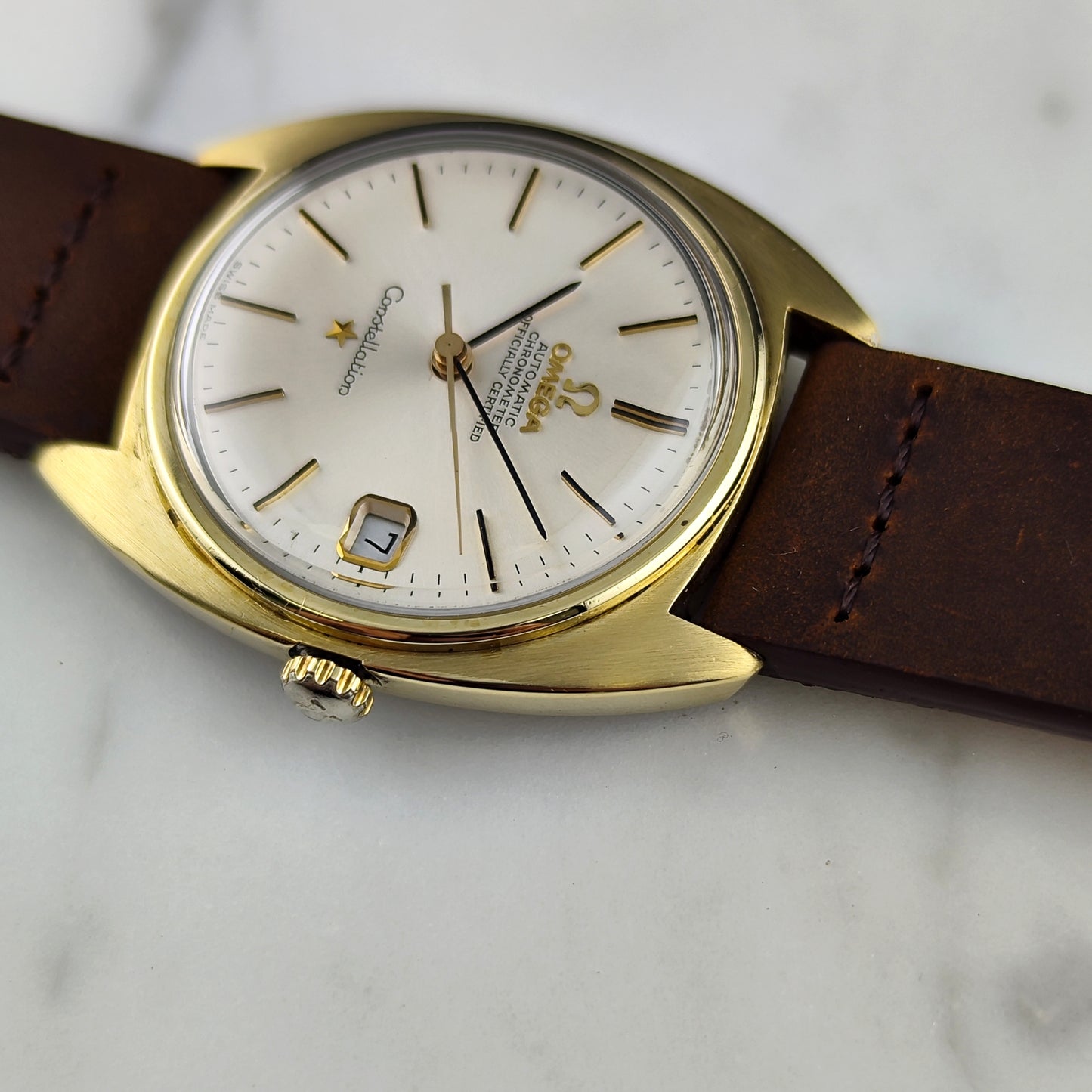 Omega Constellation C-Shape Gold White Dial 1966 Serviced 07/2026 [REF. 168.017]