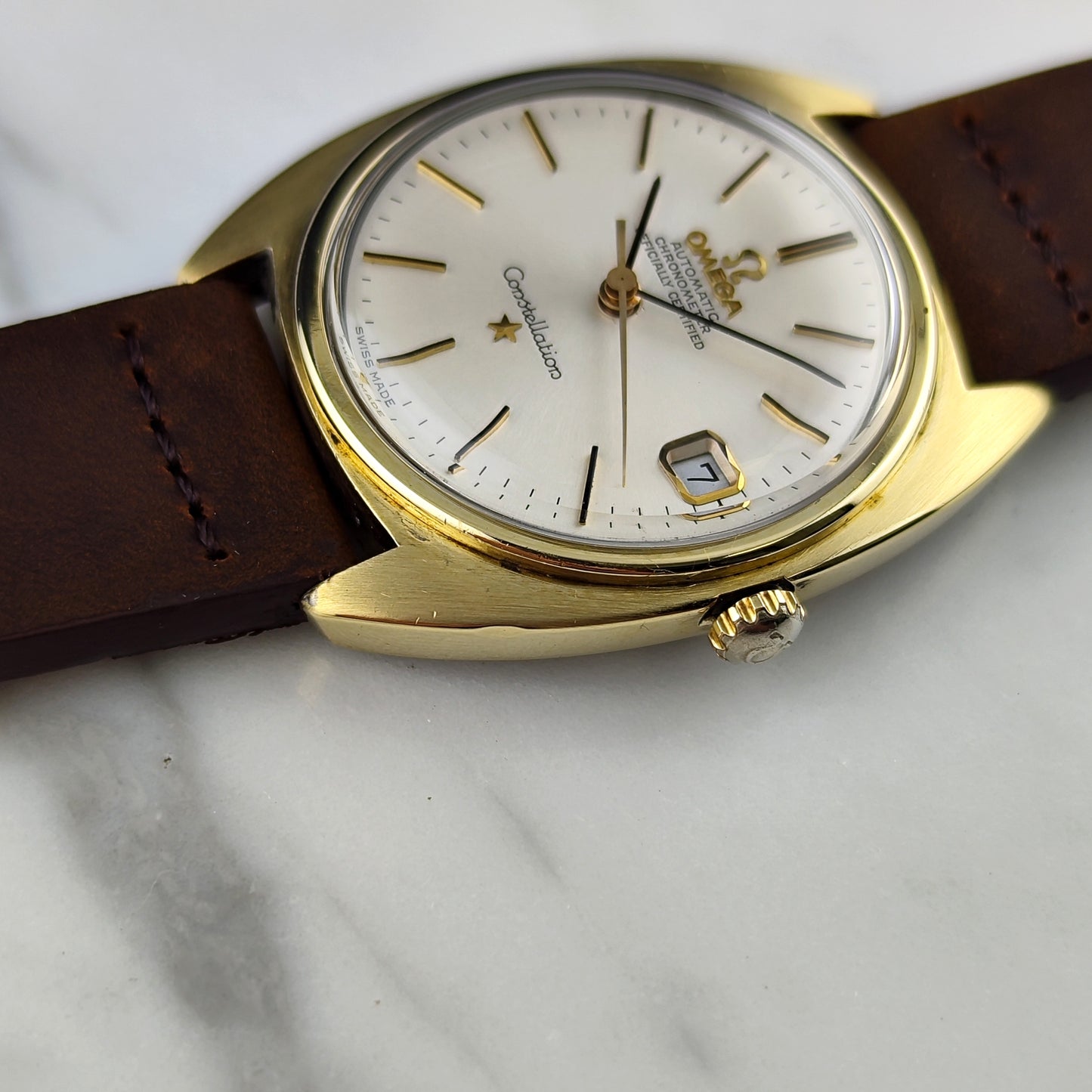 Omega Constellation C-Shape Gold White Dial 1966 Serviced 07/2026 [REF. 168.017]