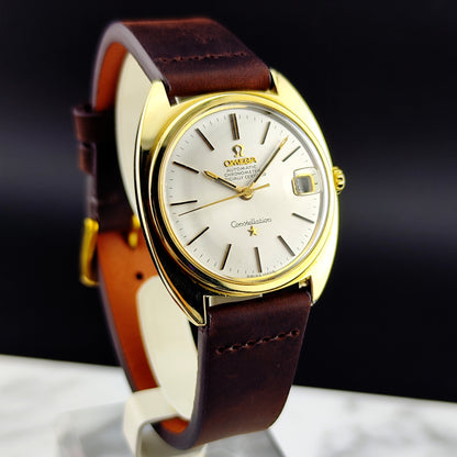 OMEGA Constellation C-Shape Gold White Dial 1968 Original Crystal [REF. 168.017]