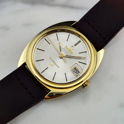 OMEGA Constellation C-Shape Gold White Dial 1968 Original Crystal [REF. 168.017]