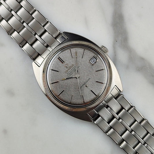 Omega Constellation C-Shape Linen Dial 18ct Bezel 1968 [REF. 168.027]