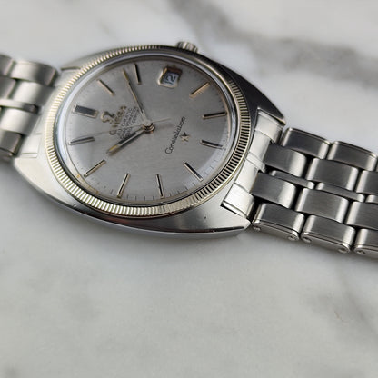 Omega Constellation C-Shape Linen Dial 18ct Bezel 1968 [REF. 168.027]