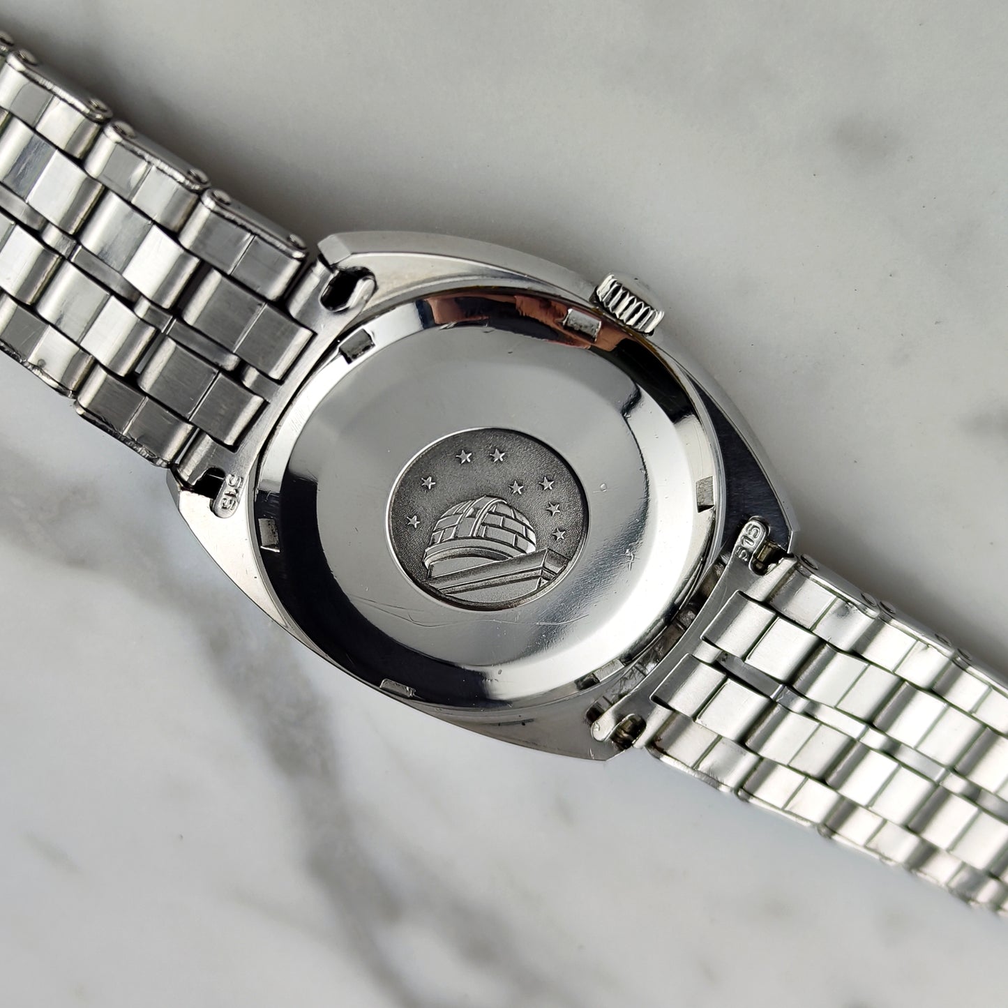 Omega Constellation C-Shape Linen Dial 18ct Bezel 1968 [REF. 168.027]