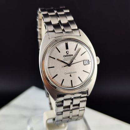 Omega Constellation C-Shape Linen Dial 18ct Bezel 1968 [REF. 168.027]
