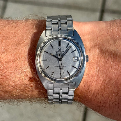Omega Constellation C-Shape Linen Dial 18ct Bezel 1968 [REF. 168.027]