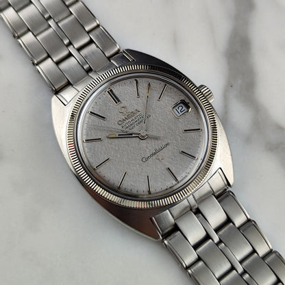 Omega Constellation C-Shape Linen Dial 18ct Bezel 1968 [REF. 168.027]