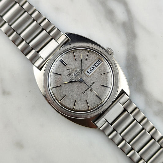 Omega Constellation C-Shape Linen Dial German Day-Date 1968 [REF. 168.019]
