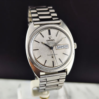 Omega Constellation C-Shape Linen Dial German Day-Date 1968 [REF. 168.019]