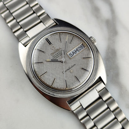 Omega Constellation C-Shape Linen Dial German Day-Date 1968 [REF. 168.019]