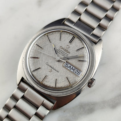 Omega Constellation C-Shape Linen Dial German Day-Date 1968 [REF. 168.019]