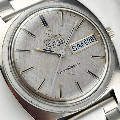 Omega Constellation C-Shape Linen Dial German Day-Date 1968 [REF. 168.019]