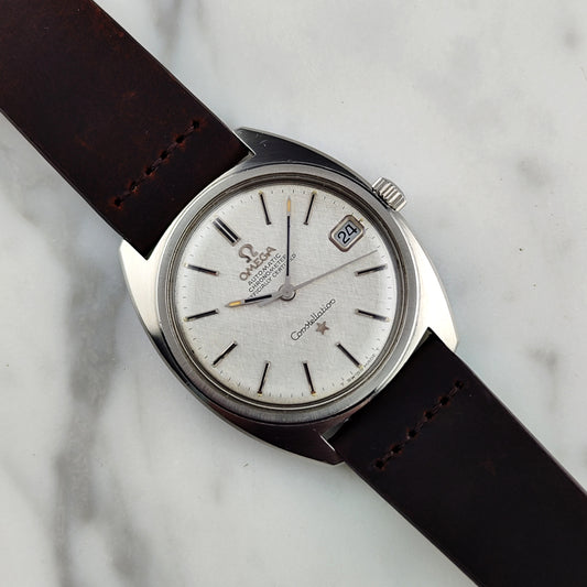 OMEGA Constellation C-Shape Linen Dial Silver 1968 [REF. 168.017]