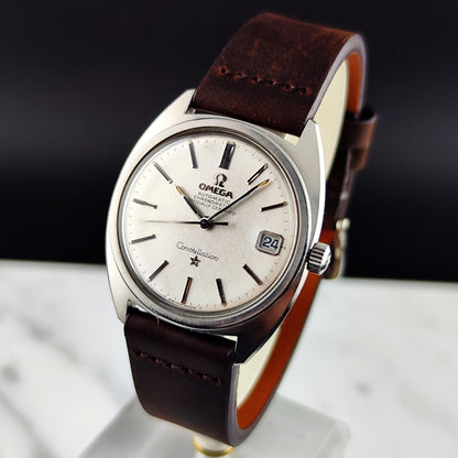 OMEGA Constellation C-Shape Linen Dial Silver 1968 [REF. 168.017]