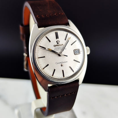 OMEGA Constellation C-Shape Linen Dial Silver 1968 [REF. 168.017]