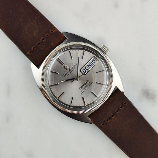 Omega Constellation Chronometer C-Shape Day-Date 18ct Whitegold Bezel 1970 Serviced 09/2026 [REF. 168.029]
