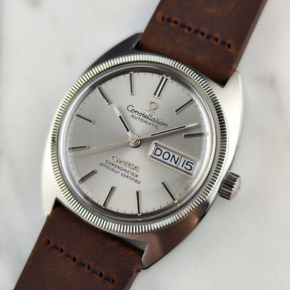 Omega Constellation Chronometer C-Shape Day-Date 18ct Whitegold Bezel 1970 Serviced 09/2026 [REF. 168.029]