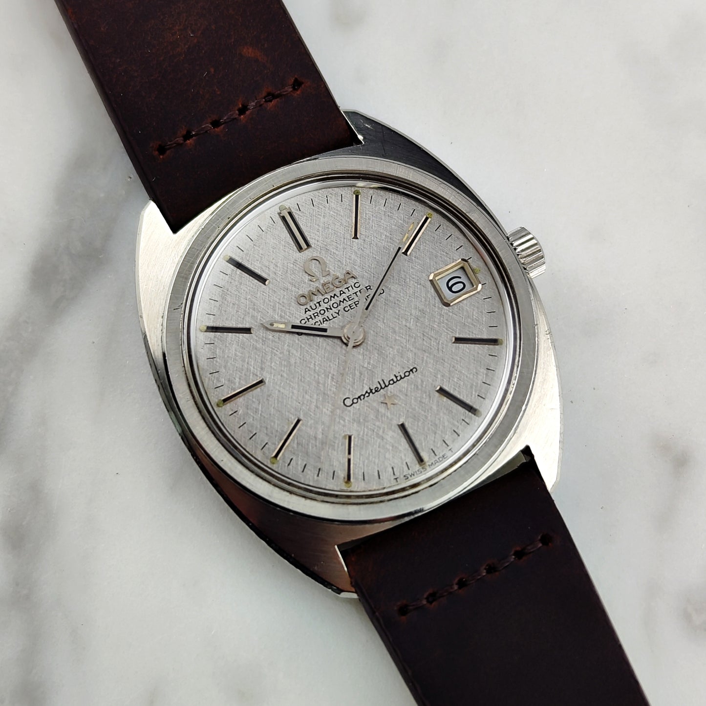 Omega Constellation C-Shape Silver Linen Dial 1968 [REF. 168.017]