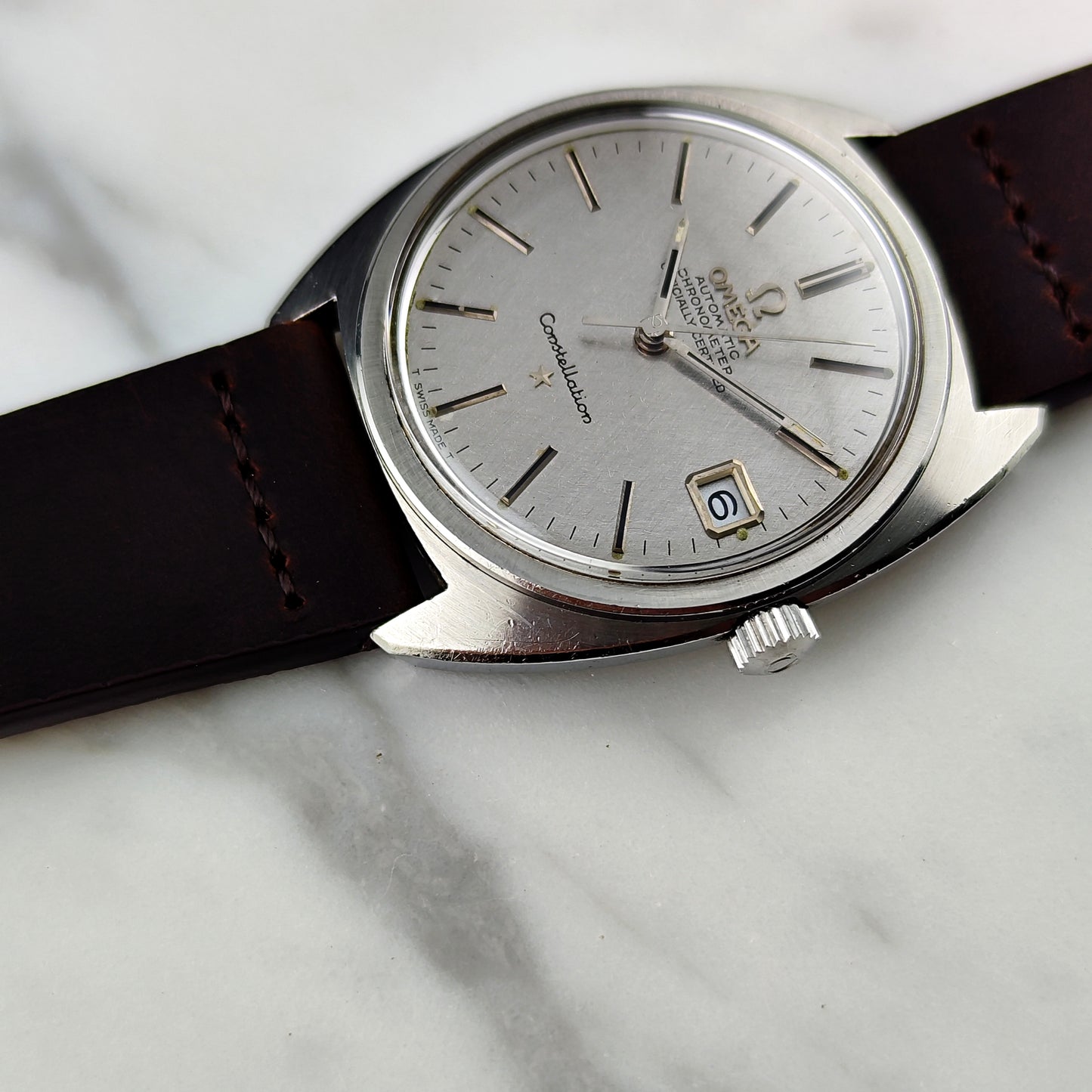 Omega Constellation C-Shape Silver Linen Dial 1968 [REF. 168.017]