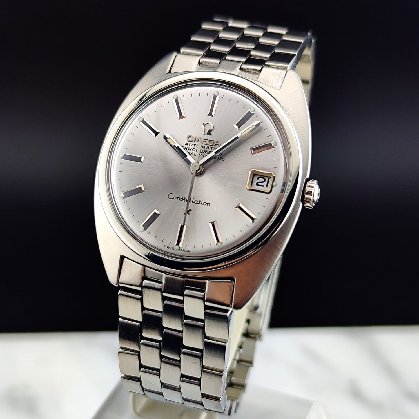 OMEGA Constellation C-Shape Rare Steel Bracelet Config 1966 [REF. 168.017]