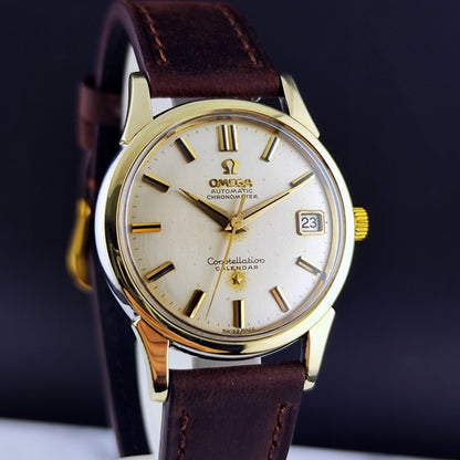 Omega Constellation Calendar Gold White Dial Rare 1960 Serviced 10/2026 – Bild 3