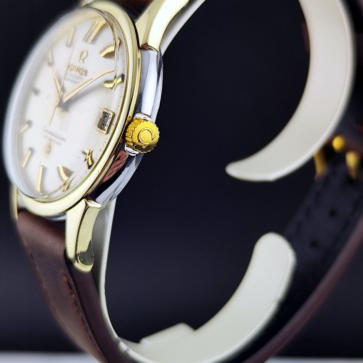 Omega Constellation Calendar Gold White Dial Rare 1960 Serviced 10/2026 – Bild 6