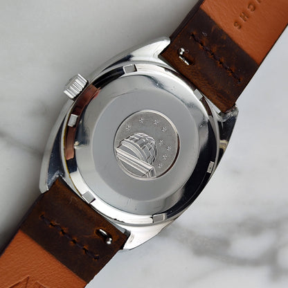 Omega Constellation Chronometer C-Shape Grey Dial 1969 – Gehäuseboden mit Gravur