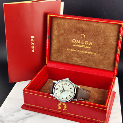 Omega Constellation Chronometer Calendar with Box and Wempe Papers 1958 Serviced 08/2026 [REF. 2943]