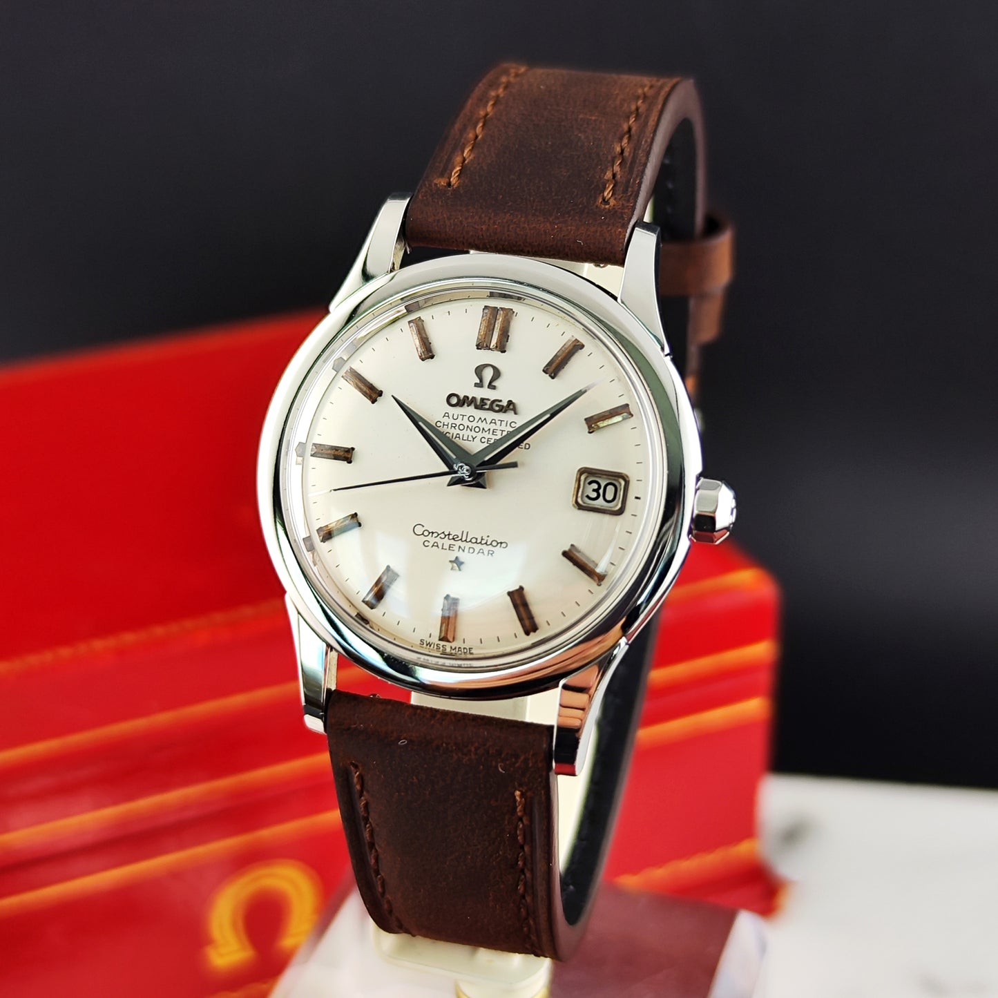 Omega Constellation Chronometer Calendar with Box and Wempe Papers 1958 Serviced 08/2026 [REF. 2943]
