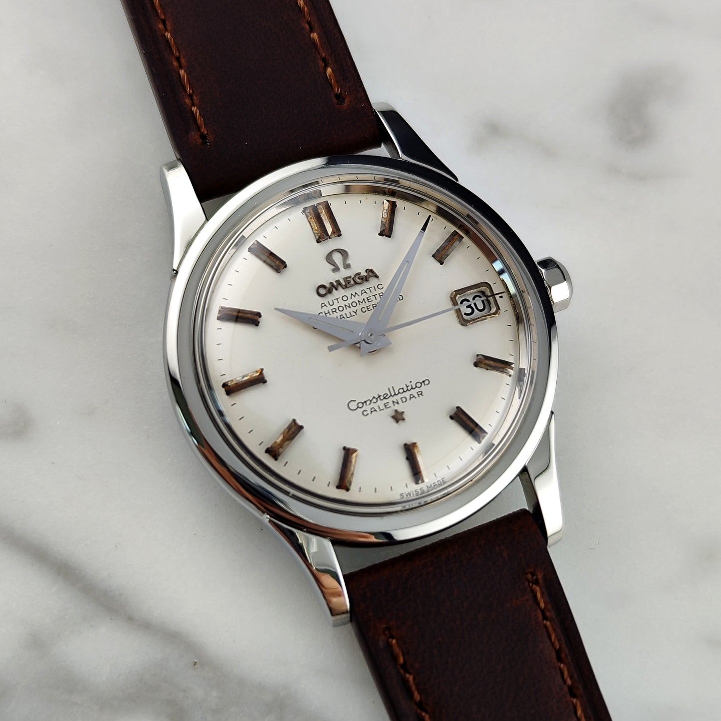 Omega Constellation Chronometer Calendar with Box and Wempe Papers 1958 Serviced 08/2026 [REF. 2943]