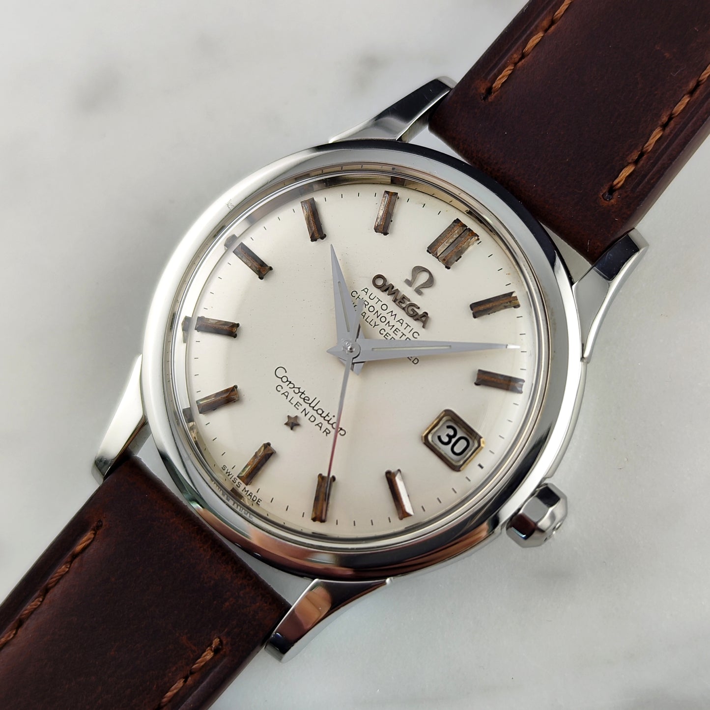 Omega Constellation Chronometer Calendar with Box and Wempe Papers 1958 Serviced 08/2026 [REF. 2943]