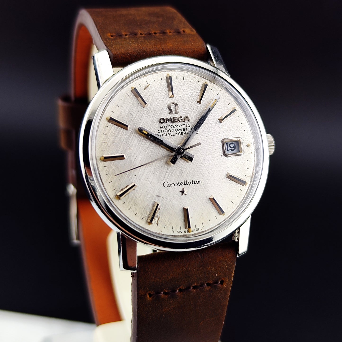 OMEGA Constellation Chronometer Date Special Linen Dial 1967 [REF. 168.018]