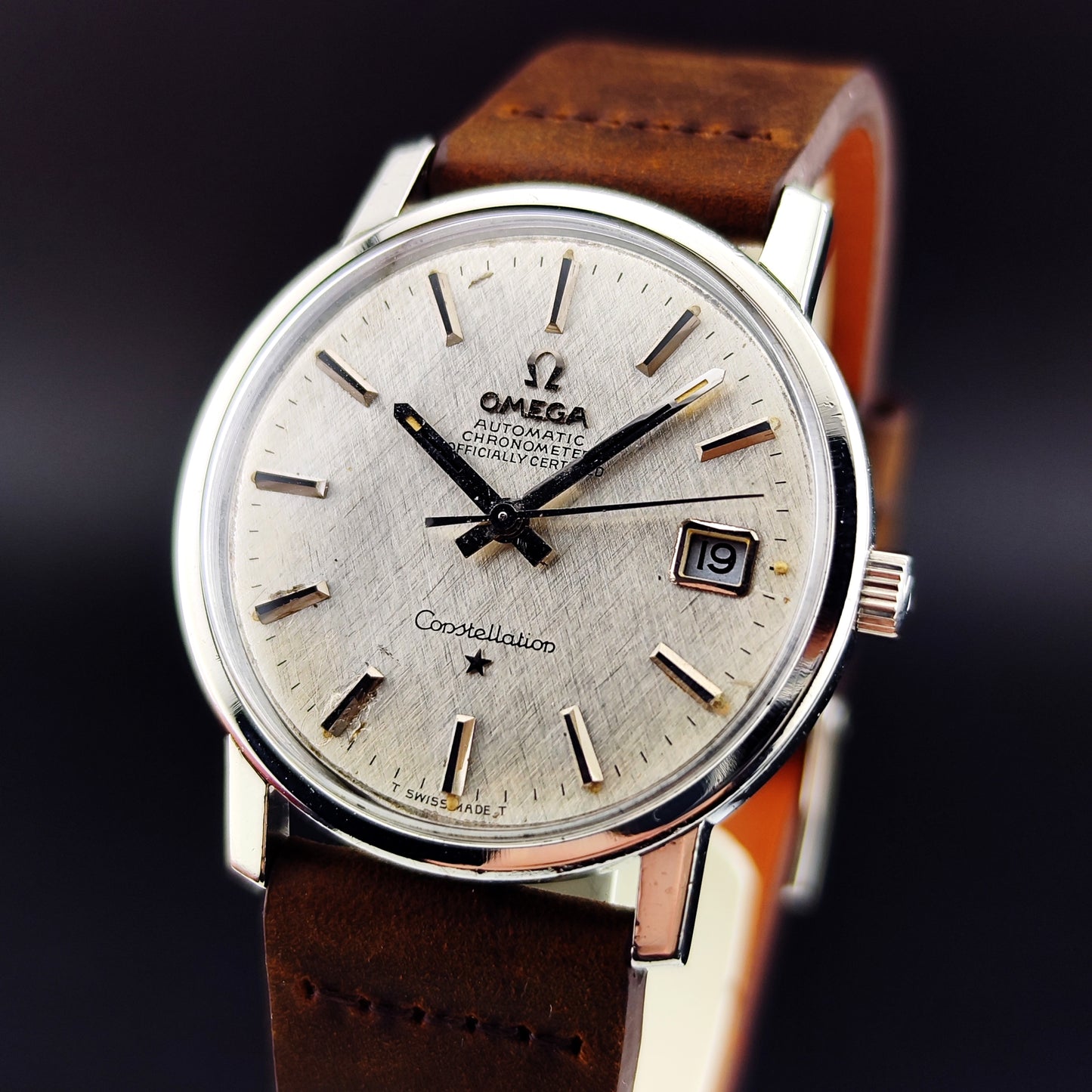 OMEGA Constellation Chronometer Date Special Linen Dial 1967 [REF. 168.018]