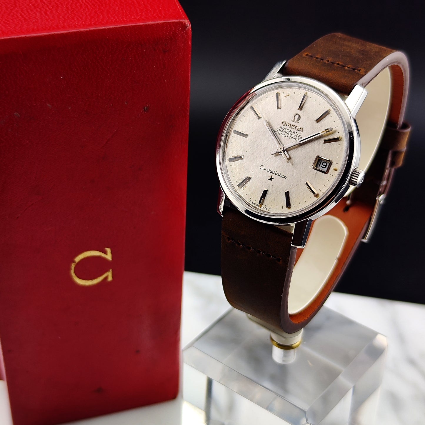 OMEGA Constellation Chronometer Date Special Linen Dial 1967 [REF. 168.018]