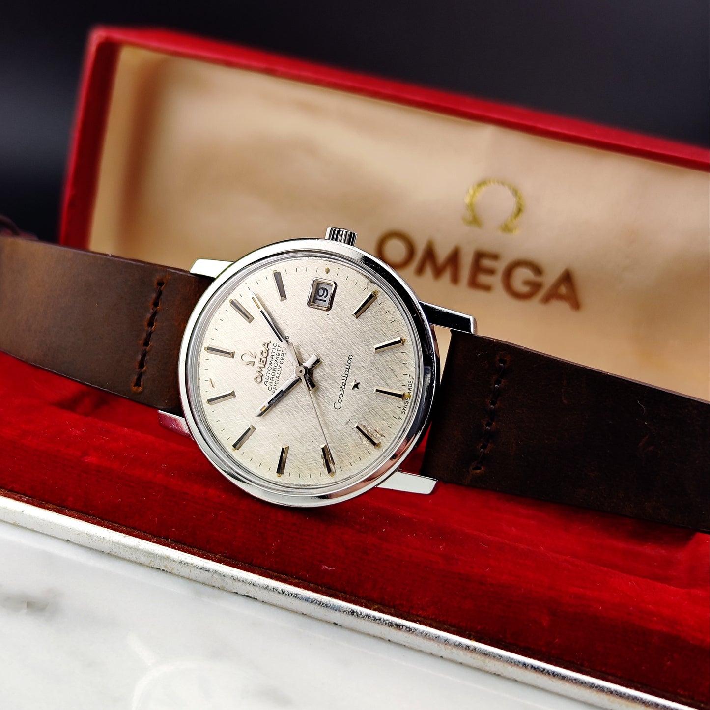 OMEGA Constellation Chronometer Date Special Linen Dial 1967 [REF. 168.018]