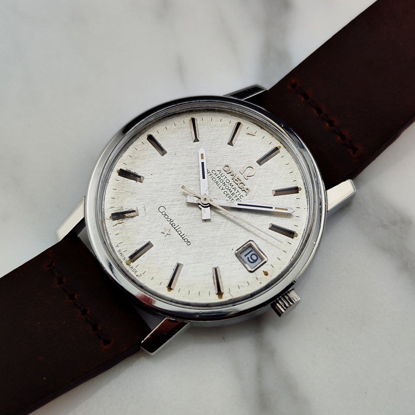 OMEGA Constellation Chronometer Date Special Linen Dial 1967 [REF. 168.018]