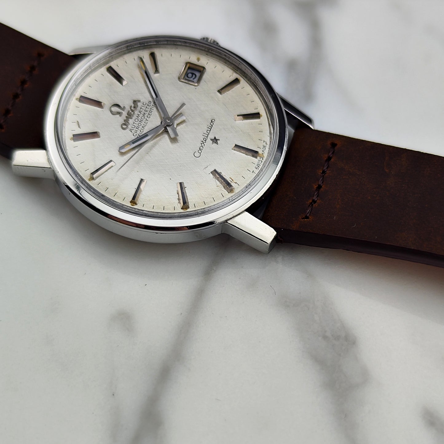 OMEGA Constellation Chronometer Date Special Linen Dial 1967 [REF. 168.018]