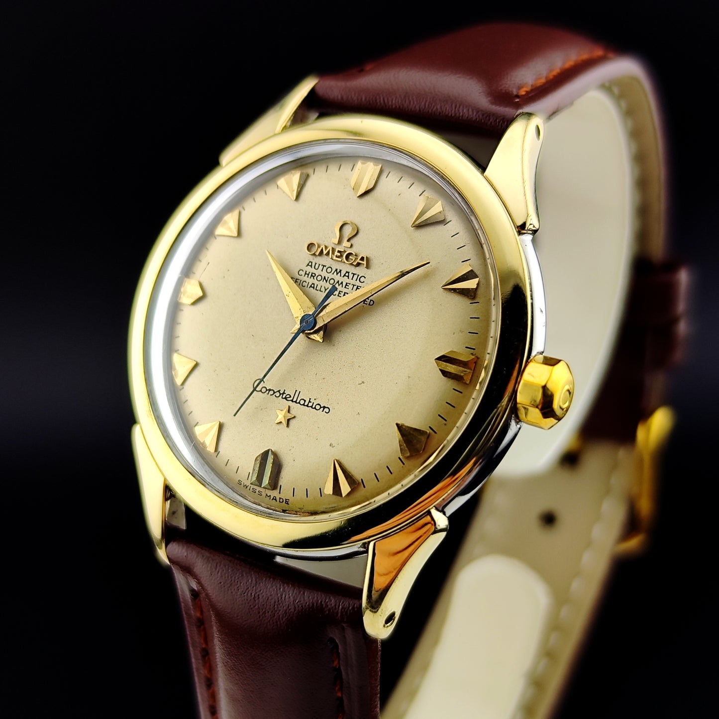 OMEGA Constellation Chronometer Gold Champagner Dial 1958 with Box [REF. 2852]