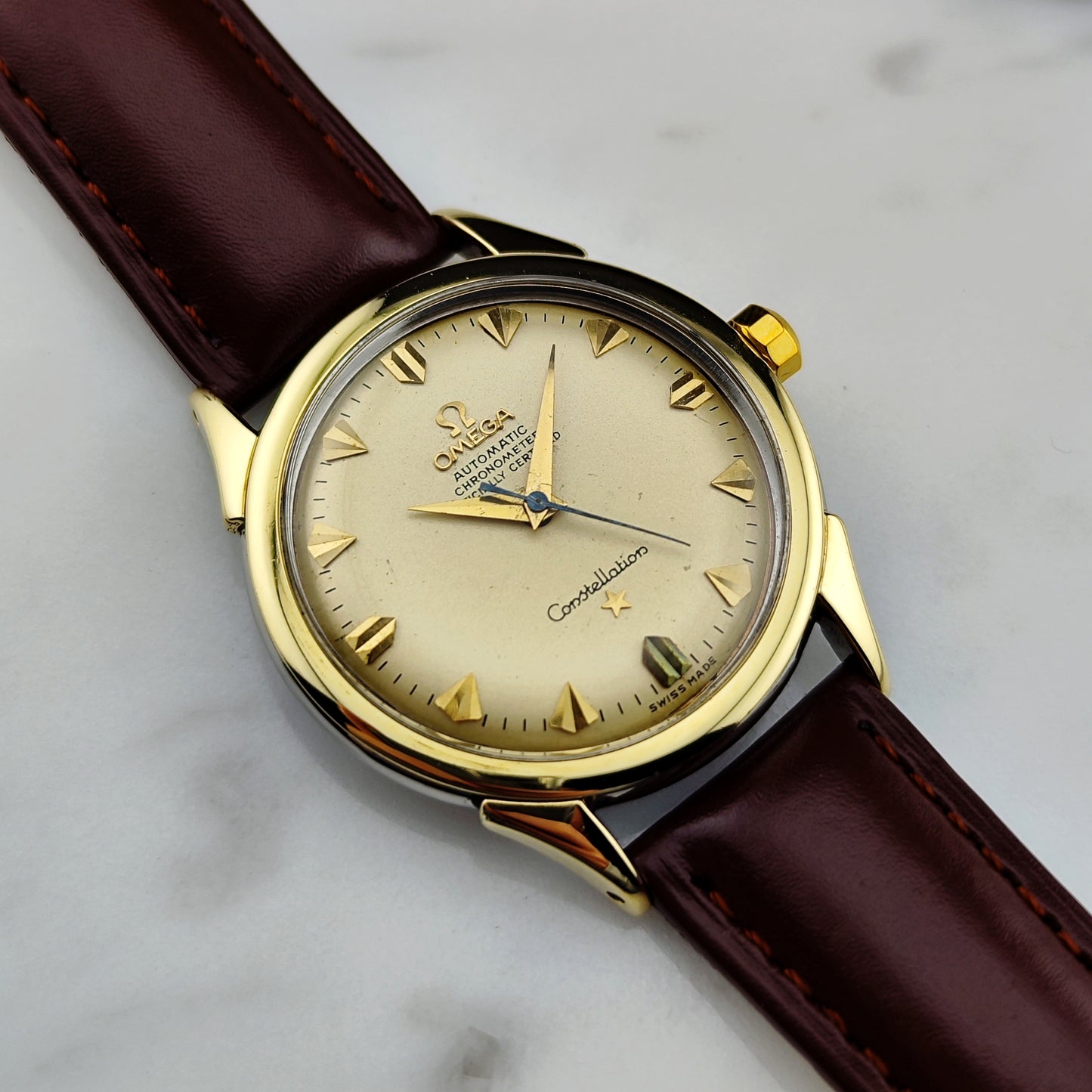 OMEGA Constellation Chronometer Gold Champagner Dial 1958 with Box [REF. 2852]