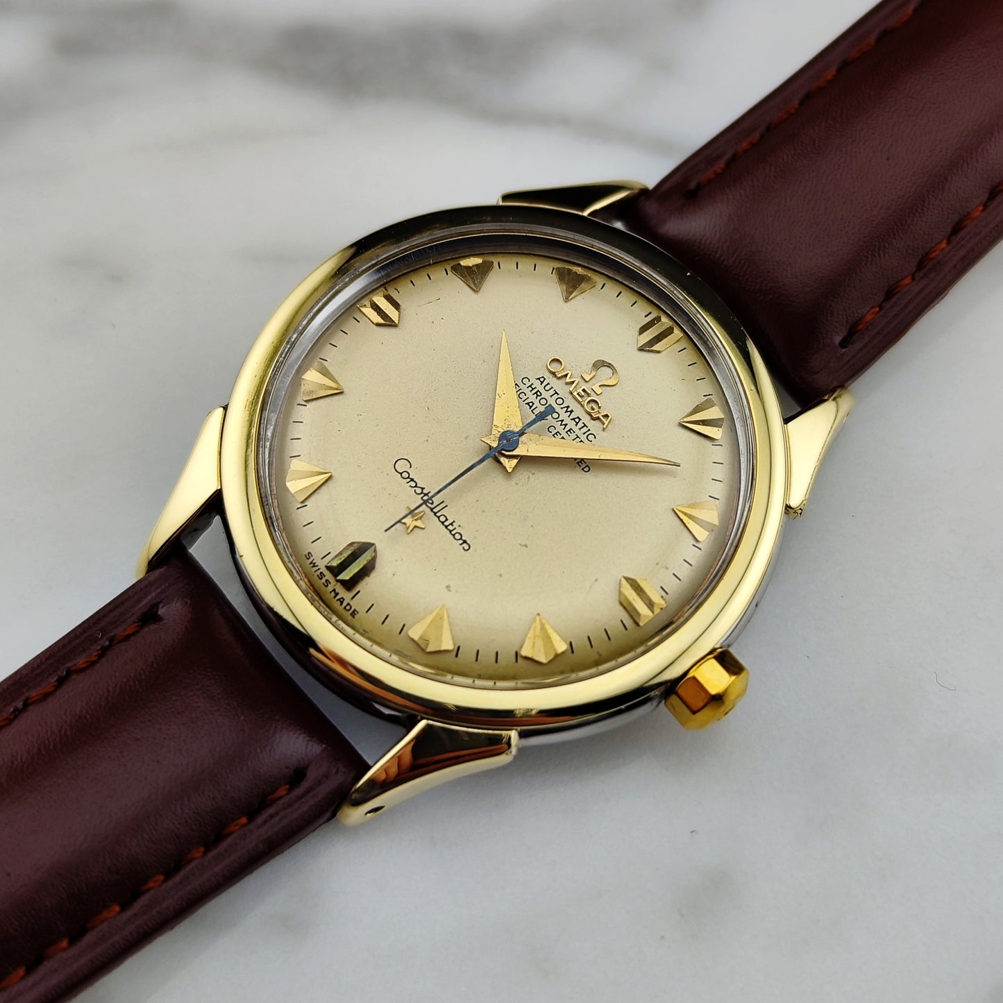 OMEGA Constellation Chronometer Gold Champagner Dial 1958 with Box [REF. 2852]
