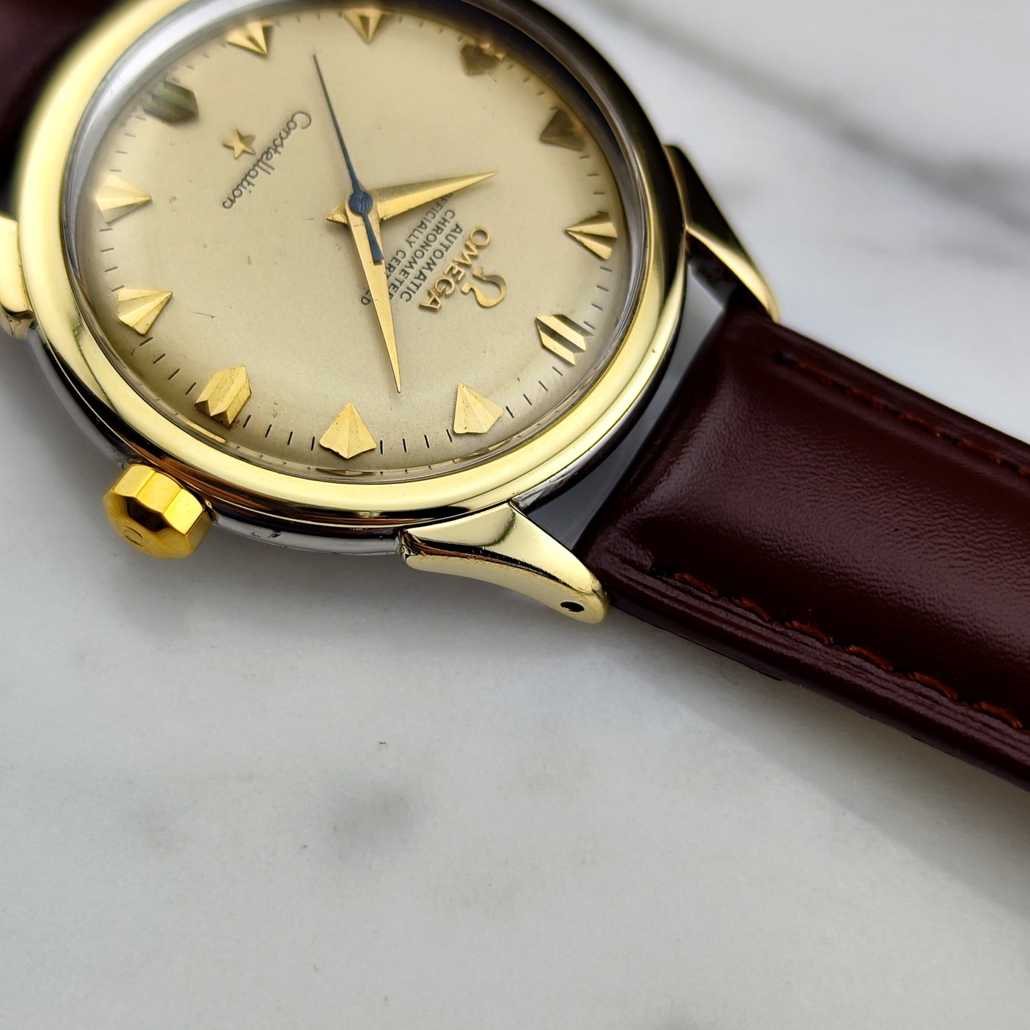 OMEGA Constellation Chronometer Gold Champagner Dial 1958 with Box [REF. 2852]