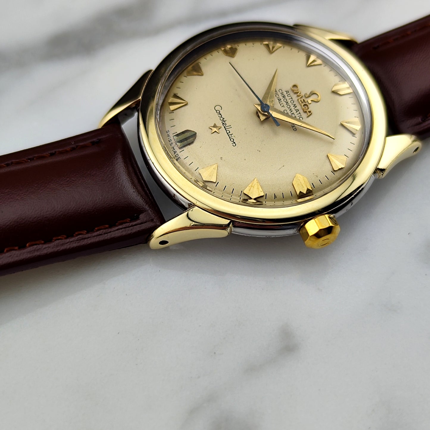 OMEGA Constellation Chronometer Gold Champagner Dial 1958 with Box [REF. 2852]