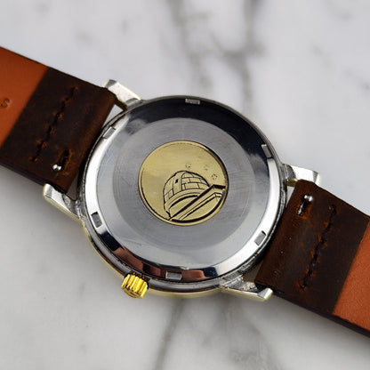 Omega Constellation Chronometer Gold Champagne Dial German Day-Date 1970 Serviced 10/2026 – Gehäuseboden mit Gravur