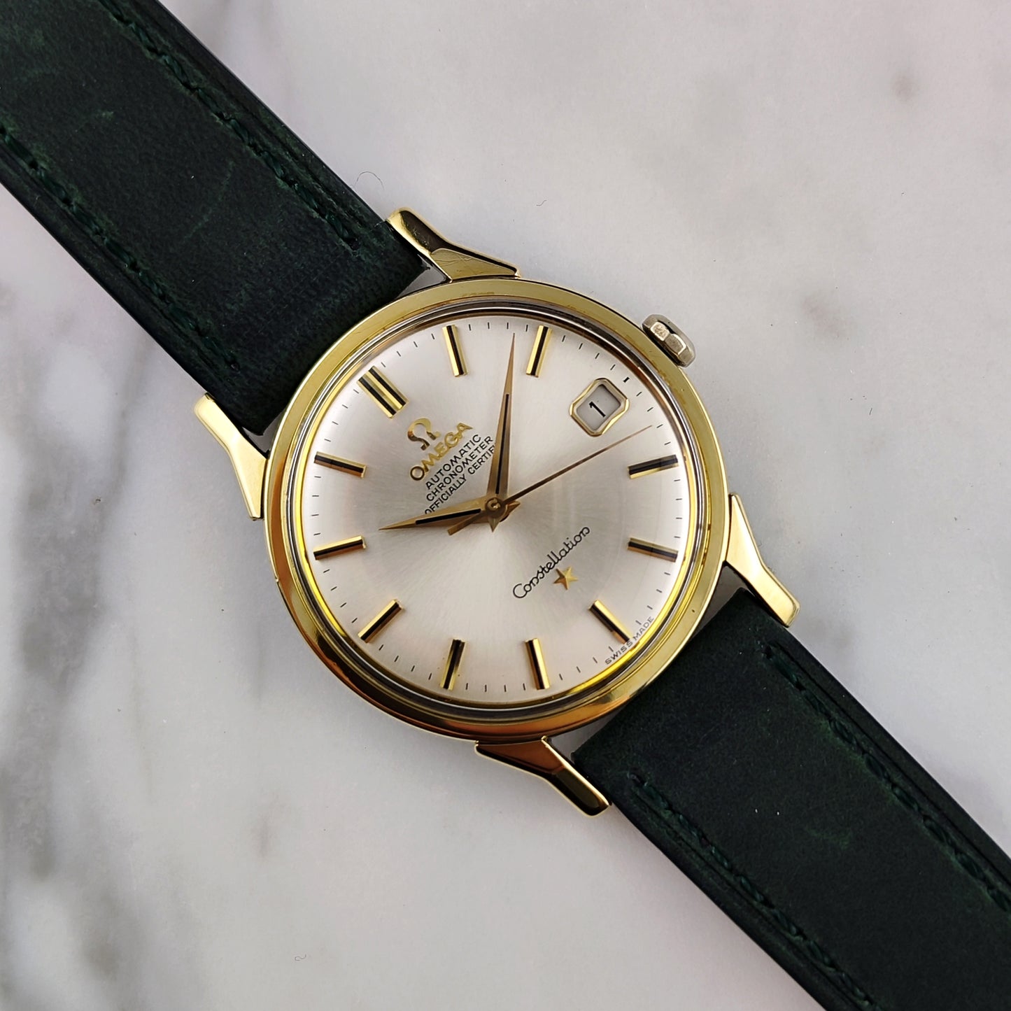 Omega Constellation Chronometer Gold White Dial with Box 1966 Serviced 08/2026 [REF. 168.005]
