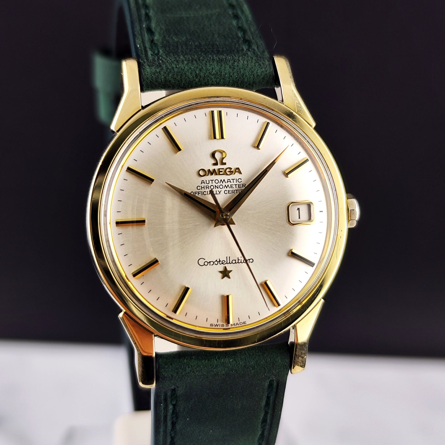 Omega Constellation Chronometer Gold White Dial with Box 1966 Serviced 08/2026 [REF. 168.005]
