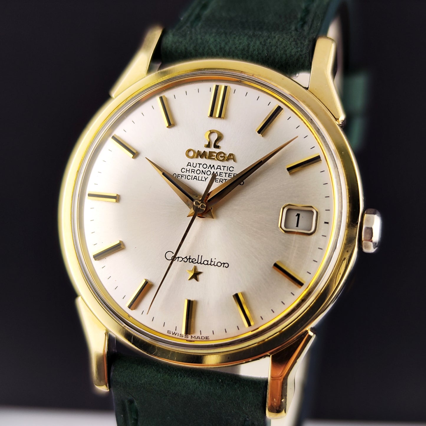 Omega Constellation Chronometer Gold White Dial with Box 1966 Serviced 08/2026 [REF. 168.005]