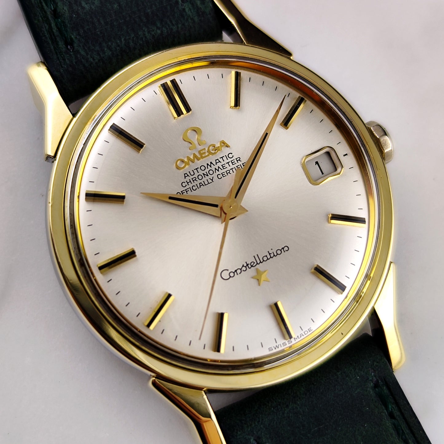 Omega Constellation Chronometer Gold White Dial with Box 1966 Serviced 08/2026 [REF. 168.005]