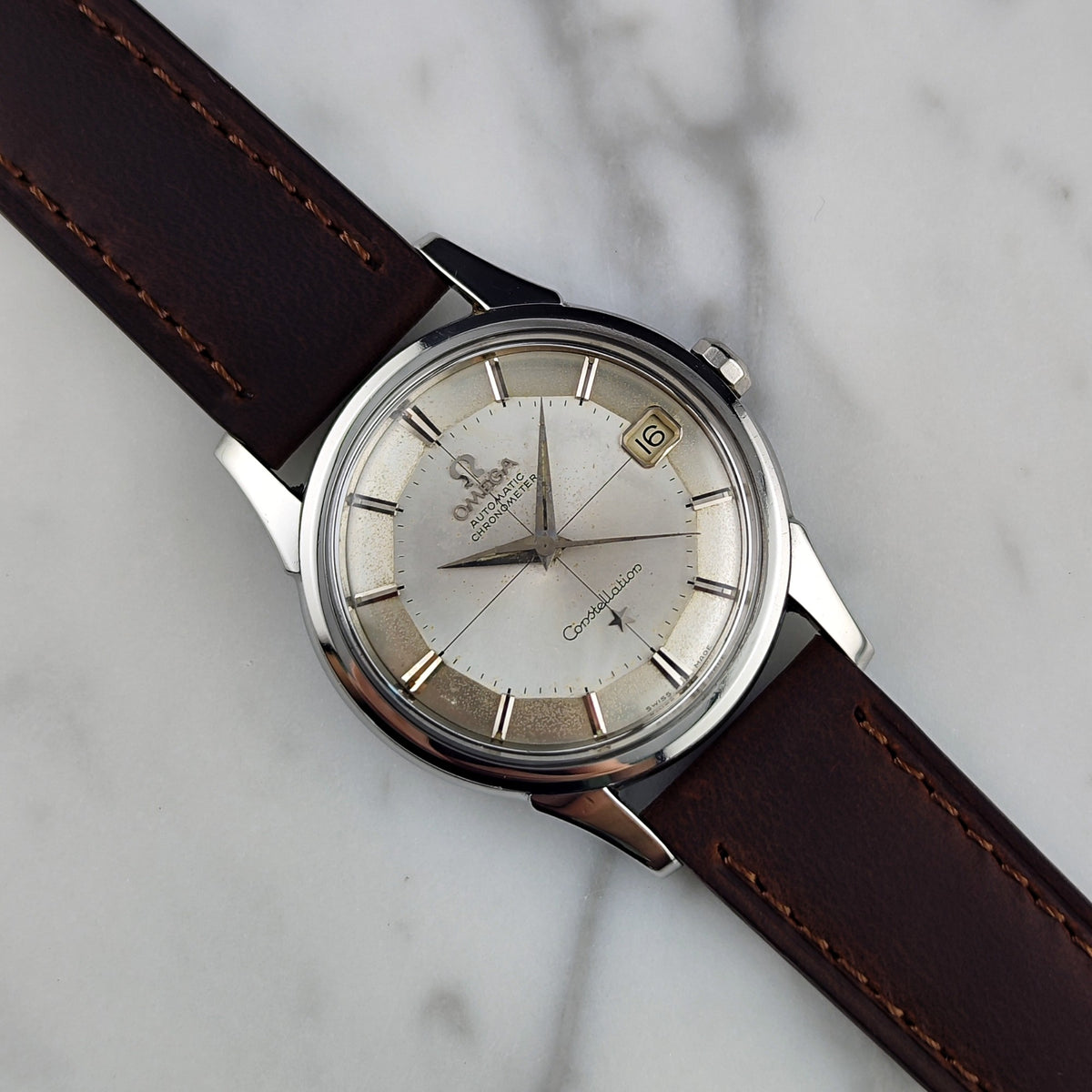 Omega Constellation Chronometer Grey Super Rare Pie-Pan Dial 1962 Serviced 10/2026 – Bild 1
