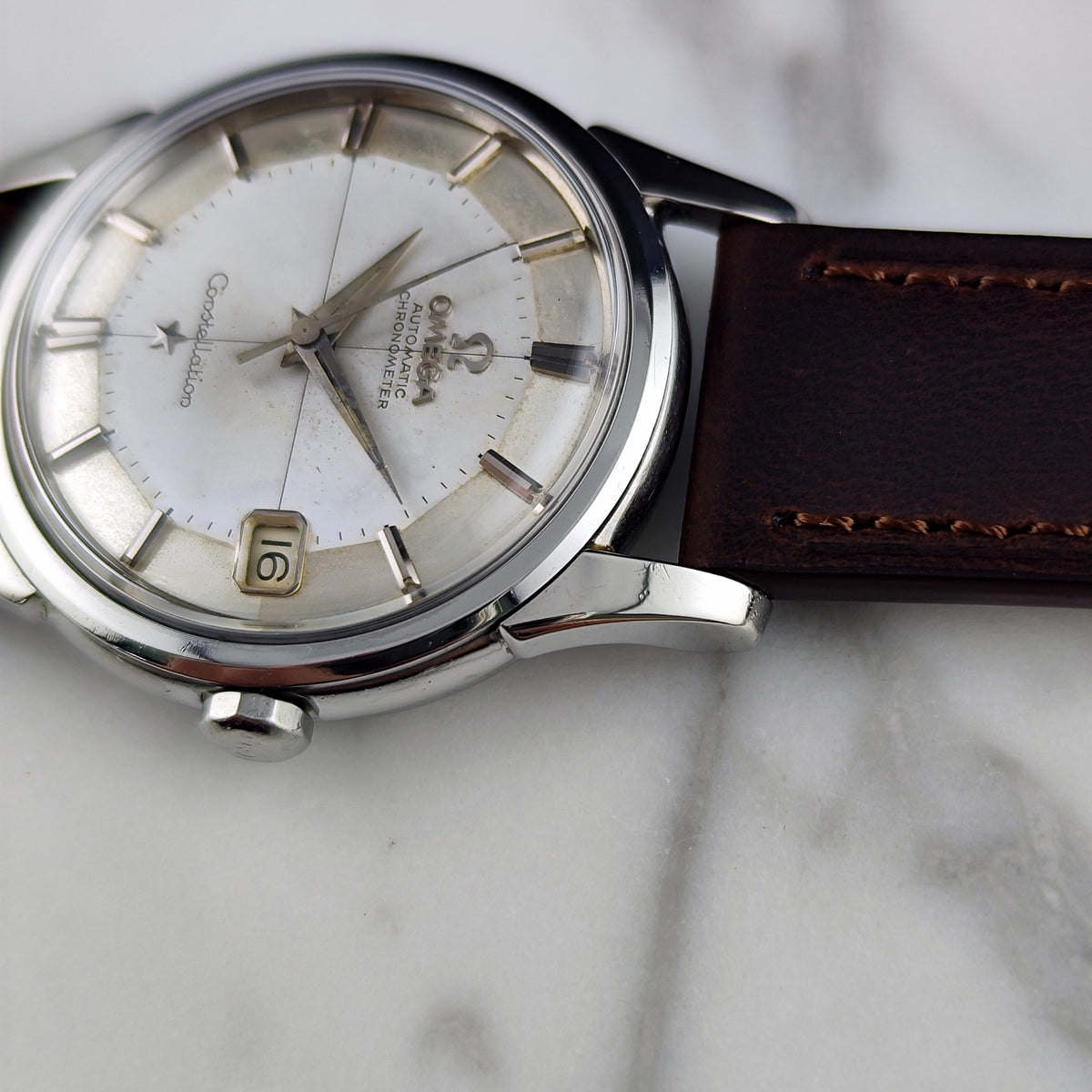Omega Constellation Chronometer Grey Super Rare Pie-Pan Dial 1962 Serviced 10/2026 – Bild 10
